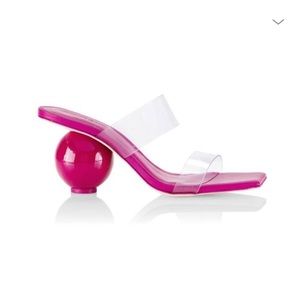 Cult Gaia Women's Nhu Sandals in Pink Acrylic Ball Heels